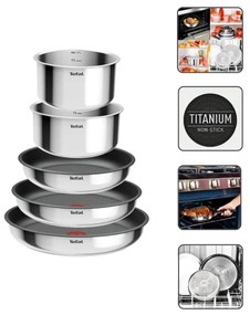 Tefal - Set de gătit INGENIO COOK, 6 piese, din oțel inoxidabil