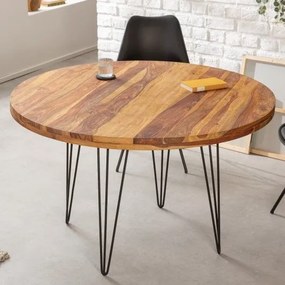 Masa rotunda din lemn Makassar 120cm Sheesham