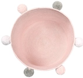Coș de jucării pentru copii roz deschis din material textil ø 30x30 cm Bubbly – Lorena Canals