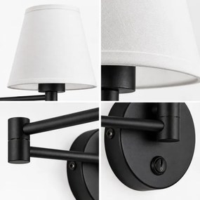 BRILAGI - Aplică de perete NUBILA 1xE27/15W/230V alb/negru