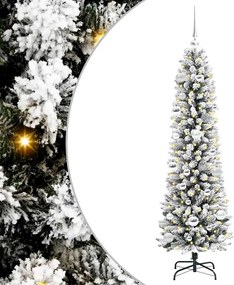 vidaXL Brad de Crăciun artificial Alb 150 cm PVC și metal și plastic