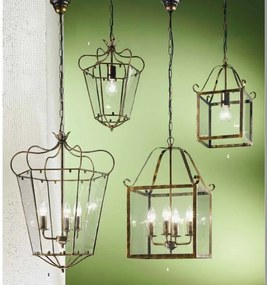 Lustra / Pendul design rustic Frano Latern HL 6-1533/4 Antik/gold OR