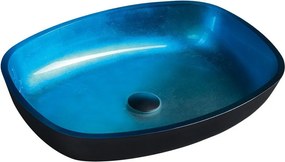 Chiuvetă albastră din sticlă 54x39,5 cm Kvaore – Sapho