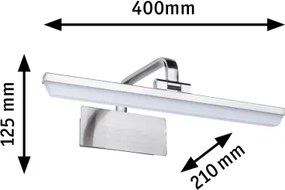 Paulmann RENAN 95572 - Aplică LED 9,5 W pentru tablouri, 230 V, 40 cm, crom mat