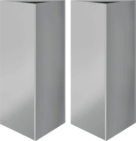 vidaXL Jardiniere grădină, 2 buc. 40x40x75 cm oțel galvanizat triunghi