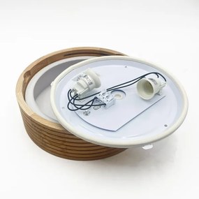 Plafonieră pentru baie LINARO, 2x E27/15W/230V, IP54, finisaj stejar, diametru 27 cm