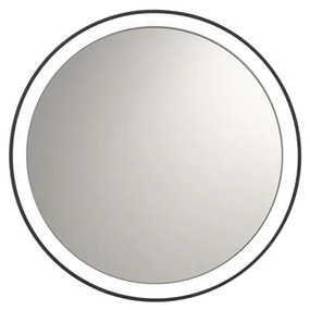 Oglinda cu iluminat LED design circular ONAR negru