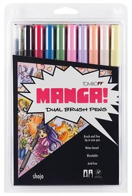Set Tombow  Creativ ABT Dual Brush Manga Shojo 10 Culori