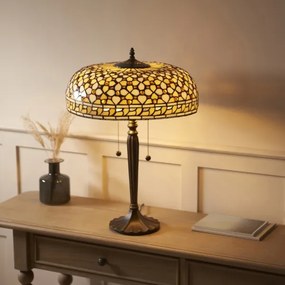 Endon 112178 - Lampă de masă Tiffany MILLE FEUX 2xE14/40W/230V diametru 45 cm