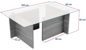 Masă de cafea Vetrino Antracit