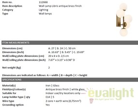 Aplica design LUX Libris alama finisaj antic 112668 HZ