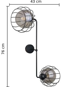 Aplică SOLO BLACK 2xE27/60W/230V