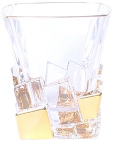 Set pahare de whisky Bohemia Crack Gold, 6 buc., 310 650458