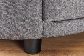 Noptiera ovala cu iluminat LED SIGNUM 55cm catifea gri