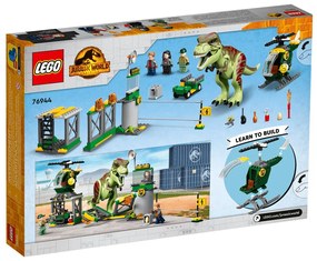 Set de construit LEGO   Jurassic World, Evadarea dinozaurului T.rex, 140 piese