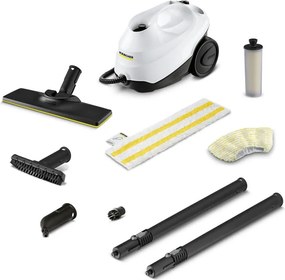 Aparat de curatat cu abur Karcher SC 3 EasyFix, 1900 W, 1 l, 3,5 bari, 75 m², Incalzire in 30 de sec, Alb/Negru
