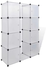 240498 vidaXL Dulap modular cu 9 compartimente, 37 x 115 x 150 cm, alb