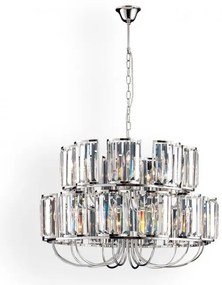 Candelabru cromat design LUX cu cristal K9 Gstaad