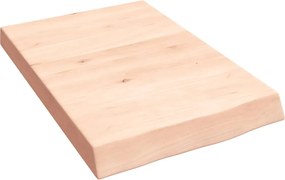 vidaXL Blat de baie, 40x60x(2-6) cm, lemn masiv netratat