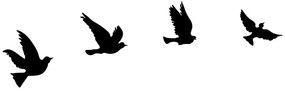 Decorațiuni de perete 4 buc. din metal 18x20 cm Birds – Wallity