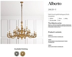 Candelabru XXL 25 de brate LUX design clasic realizat manual Alberto