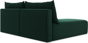 Colțar verde închis extensibil/cu spațiu de depozitare cu tapițerie din catifea (cu colț pe partea stângă/cu șezlong) Kalena – Makamii