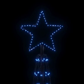 Brad de Craciun conic, 3000 LED-uri, albastru, 230x800 cm Albastru, 800 x 230 cm, Becuri LED in forma zigzag, 1