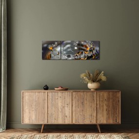 Tablou cu brățara din picături de apă (cu ceas) (90x30 cm)