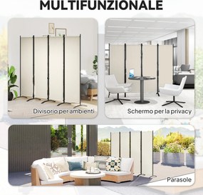 Outsunny Paravan Pliabil de Divizare Camera din 4 Panouri