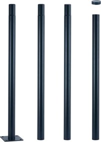 Brilagi - Stâlp metalic pentru iluminat exterior, 4 m, diametru 58 mm, antracit