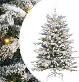 vidaXL Brad de Crăciun artificial cu ramuri articulare Alb 150 cm