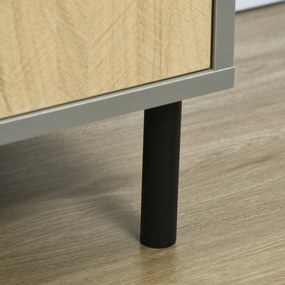 Dulap de Depozitare Independent, Biblioteca cu 6 Rafturi Deschise, pentru Camera de Zi, Birou, Dormitor, Gri HOMCOM | Aosom Romania