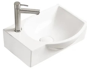 Mexen Mista chiuvetă blat dreapta 40 x 28 cm, Albă - 22174000R