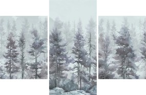 Tablou - Pădurea de pini II., aquarel (90x60 cm)