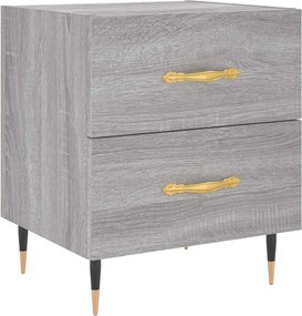 vidaXL Noptieră, gri sonoma, 40x35x47,5 cm, lemn compozit