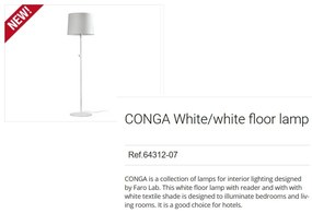 Lampadar / Lampa de podea modern design elegant CONGA alb 64312-07