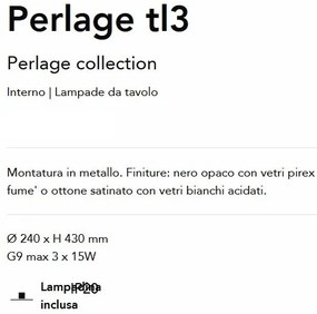 Veioza/Lampa de masa design modern Perlage tl3 alama/amber