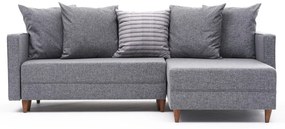 Canapea extensibilă de colț Aydam Right - Light Grey