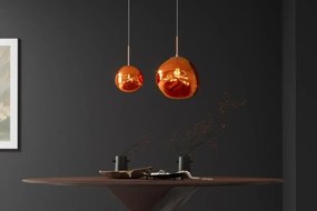 Lustra, Pendul modern cu glob sticla cupru LIQUID DIAMOND 35cm