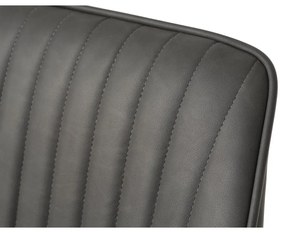 Set de scaune de sufragerie gri închis cu cotiere 2 buc. tapițat Nolan Stripe – Unique Furniture