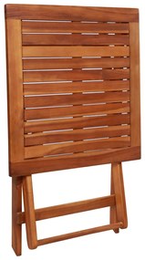 Set bistro pliabil din 3 piese Culoare maro, HOUTEN