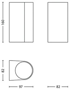 Philips 17102/86/PN - Aplică perete exterior NIGHTINGALE 2xGU10/35W/230V