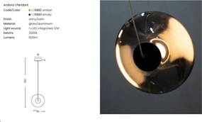 Pendul, Lustra suspendata ANDORA 1 amber