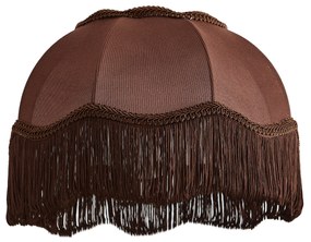 Abajur din material textil maro cu interior alb 31,5/15/14 - Heritage