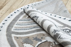 Covor FUN Land pentru copii, satul, străzi, cerc - cremă - SECUNDAR-COTATI PRODUSUL