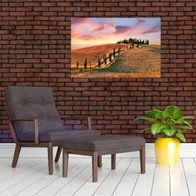 Tablou - Casa pe deal Toscana, Italia (90x60 cm)