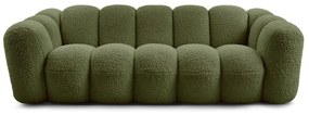 Canapea verde cu tapițerie din țesătură bouclé 232 cm Hippolyte – Bobochic Paris