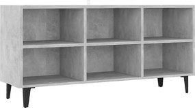 vidaXL Comodă TV cu picioare metalice, gri beton, 103,5x30x50 cm