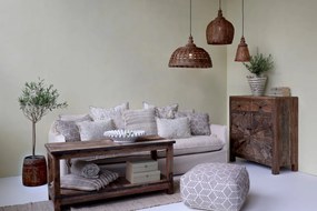 Lustra împletită manual din rattan si rachita, D62 cm