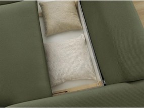 Canapea verde extensibilă/cu spațiu de depozitare 265 cm Ezechiel – Bobochic Paris